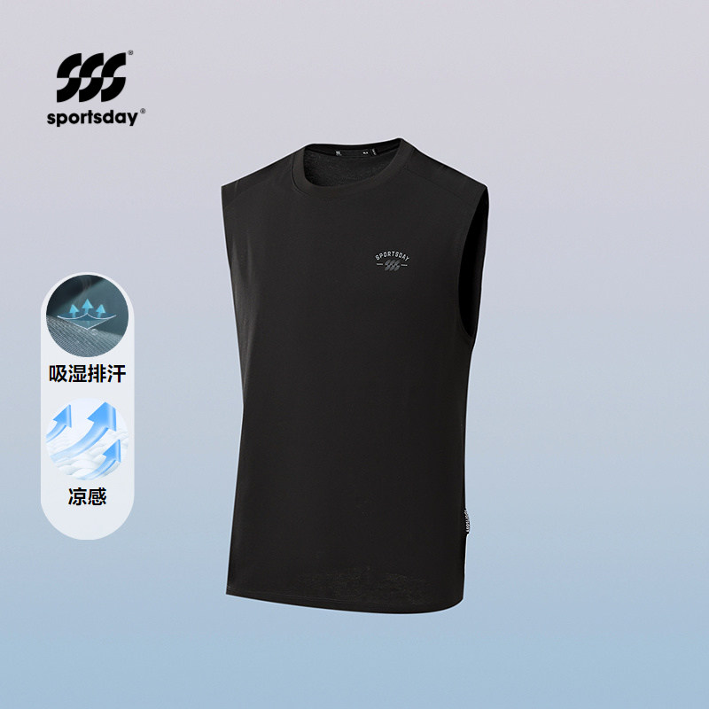 城市运动sportsday休闲背心26春夏新凉感透气短袖男