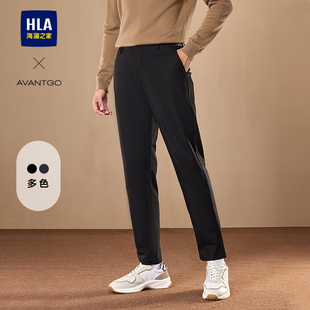 海澜之家轻商务经典 微弹通勤撞色裤 系列休闲裤 新款 子男 24秋季 HLA