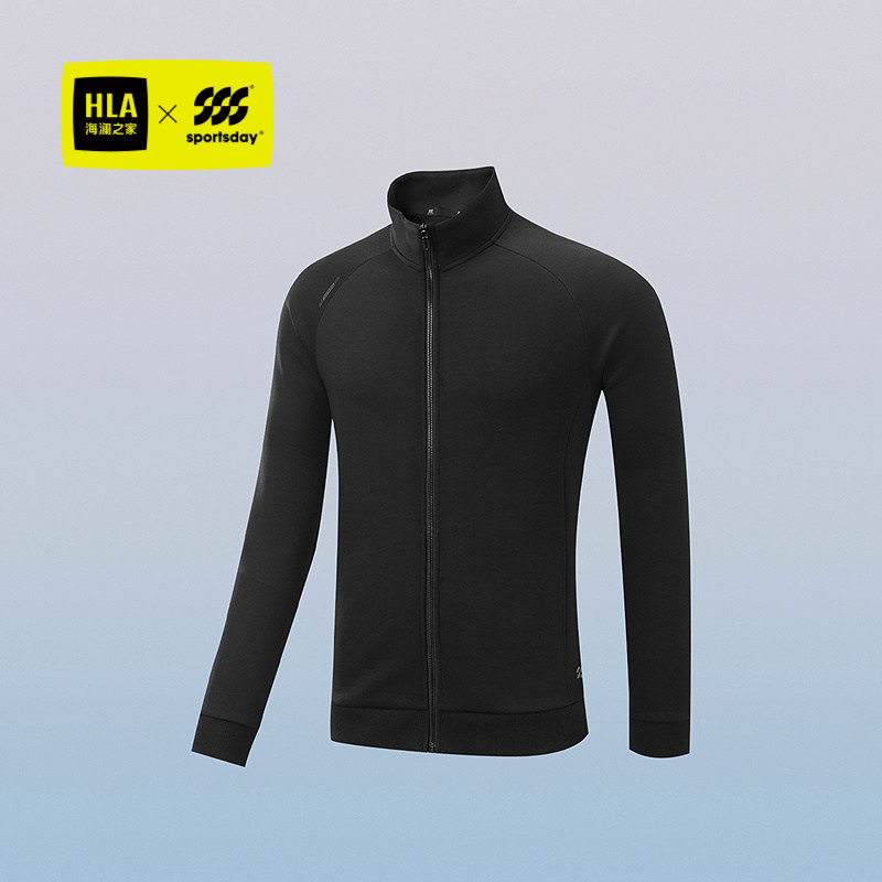 海澜之家保暖修身印花针织外套男