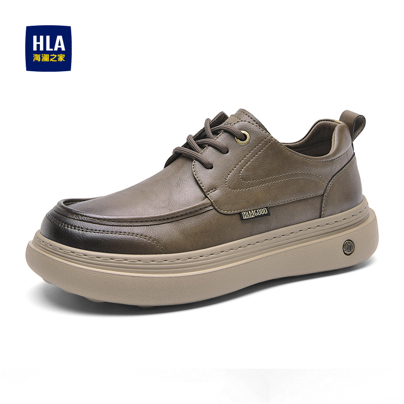 HLA/海澜之家男鞋新款秋季质感时尚复古增高休闲鞋耐磨百搭男士