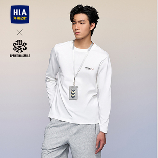 T恤26春夏新圆领印花长袖 SMILE系列长袖 男 海澜之家SPRINTING HLA