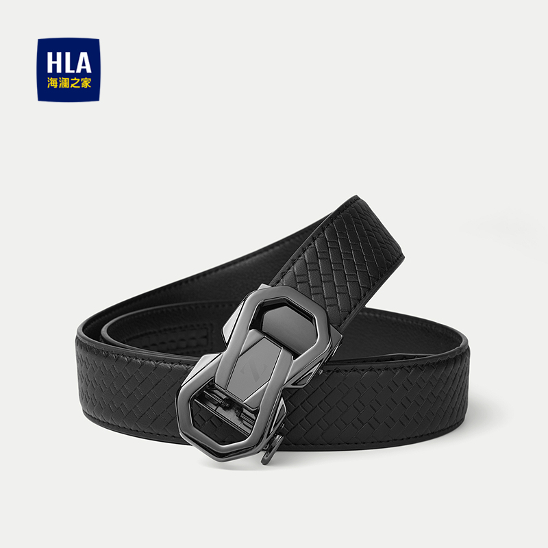 海澜之家商务自动扣合金头皮带