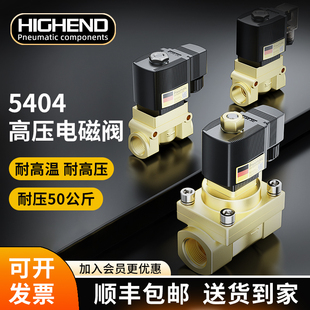 06二位二通耐高温蒸汽阀水阀耐压50公斤 高压电磁阀5404