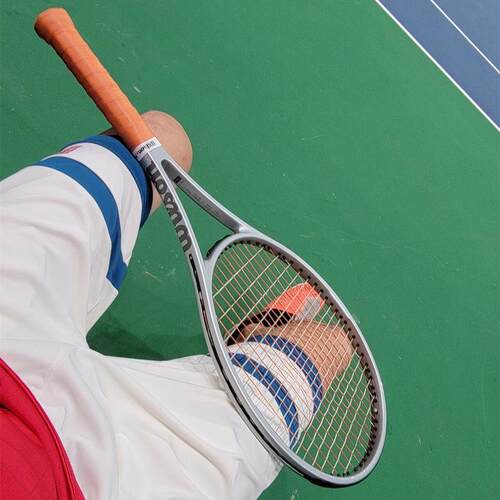 代购Wilson PRO STAFF 97 V14威尔胜网球拍定制铂金银Metallic Sl