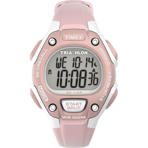 代购天美时Timex Unisex Ironman钢铁侠经典30手表粉色树脂表带