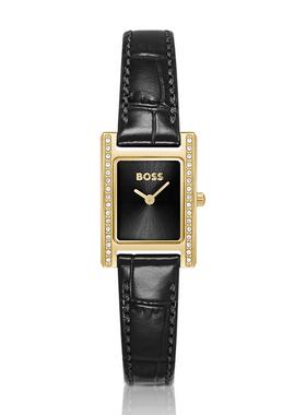 海外代购Hugo Boss女士手表欧美腕表精准计时镶钻装饰金色表壳