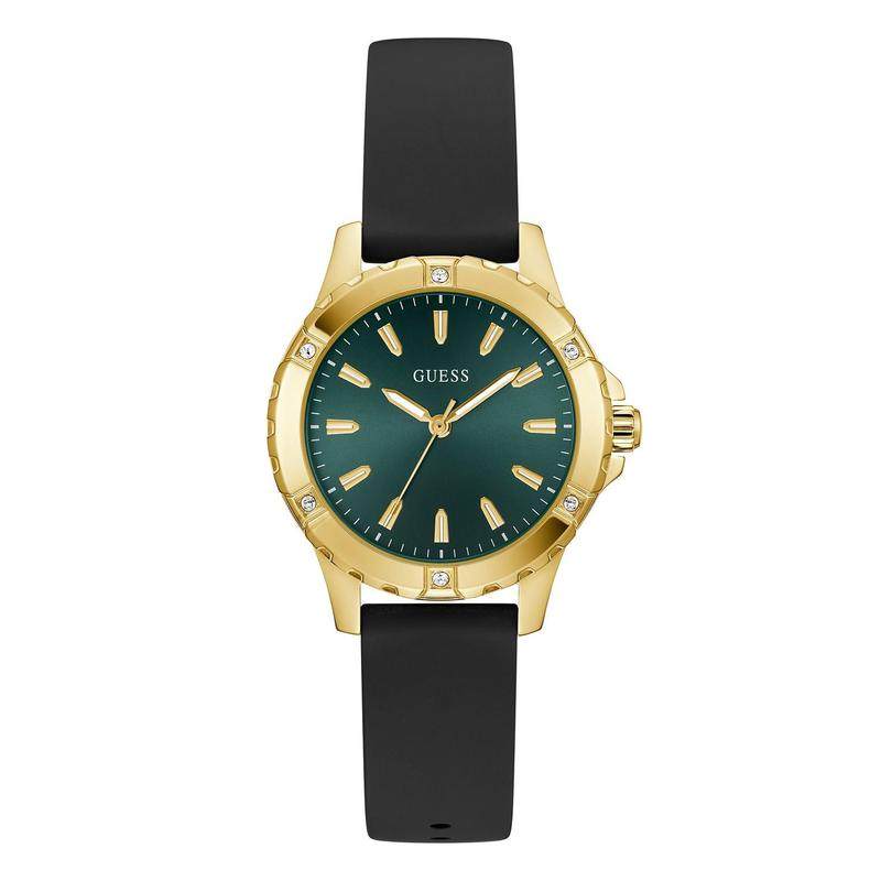 代购GUESS女士腕表计时夜光日期测速金属防水皮带硅胶商务运动
