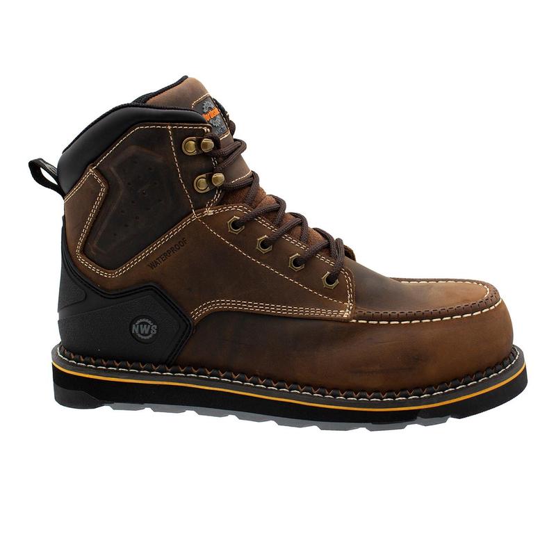 代购Northside男士工装鞋防水防滑护趾工作靴中筒系带男鞋