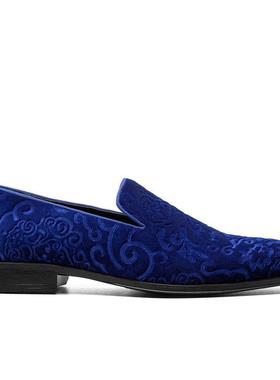 代购STACY ADAMS男士乐福鞋透气吸汗软底记忆棉鞋垫深蓝色