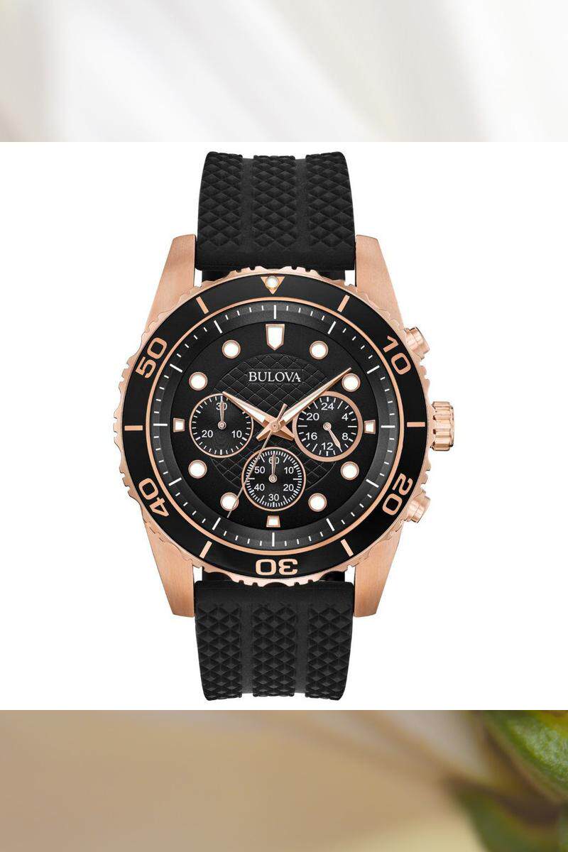 正品宝路华bulova rose-tone欧美手表商务休闲男式腕表经典黑色