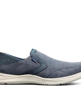 代购NUNN BUSH男士乐福鞋轻便透气软底舒适帆布Moc Toe套脚式