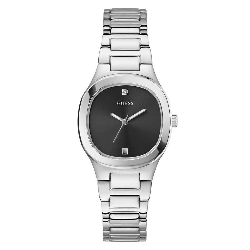 代购GUESS女士腕表计时夜光日期防水金属钢带黑色银色商务通勤