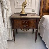 亚历山大别墅古典床头柜卧室实木储物柜欧式 收纳柜桃花心木边角柜