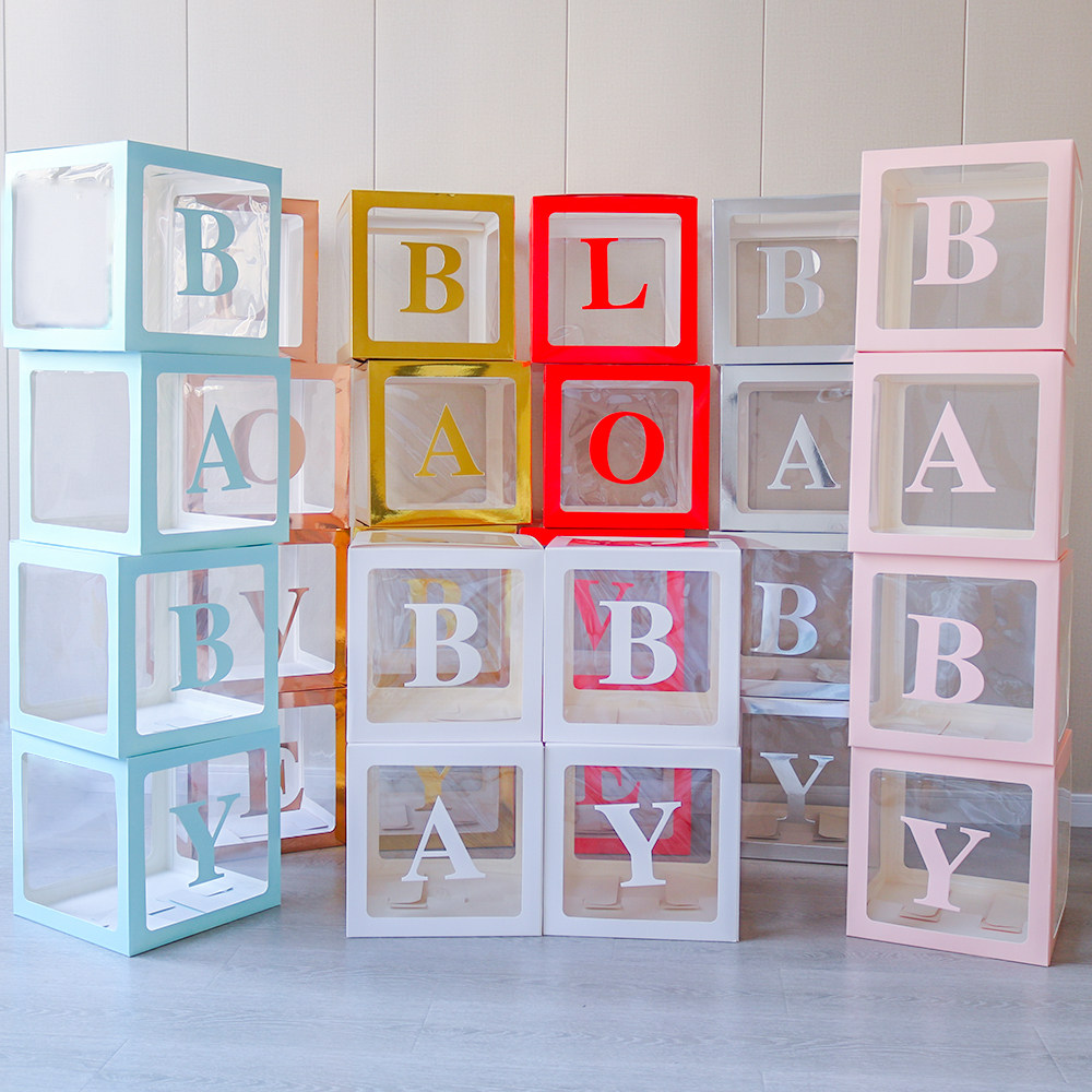 ins网红透明气球盒子宝宝周岁BABY生日派对结婚婚房装饰商场橱窗,节庆用品/礼品,圣诞礼品,淘宝优惠券,粉丝福利购,淘宝优惠卷