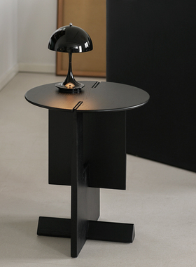 JOLOR原创橡木实木边几北欧现代简约圆形茶几床头边桌