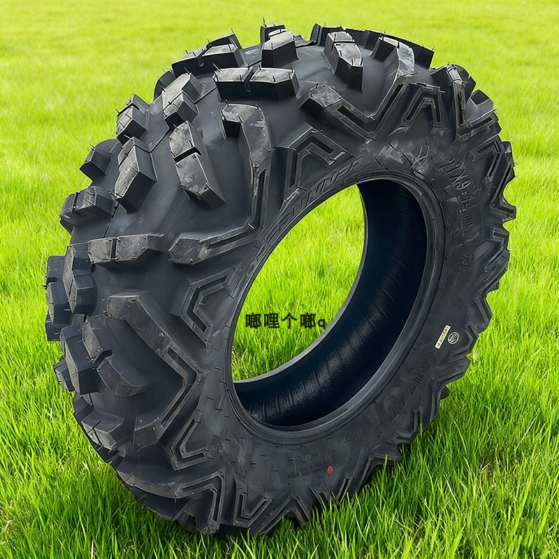 ATV四轮卡丁农夫沙滩车改装14寸越野真空轮胎A字花 27X9-14轮胎