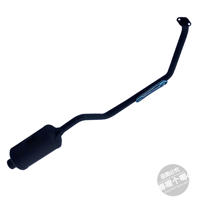 GY6四轮越野摩托车改装配件 150-200CC发动机单铁排气管 消声器筒