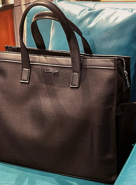 体制内公文包中式立体手提电脑包资料袋 黑色 支持定制印刷logo