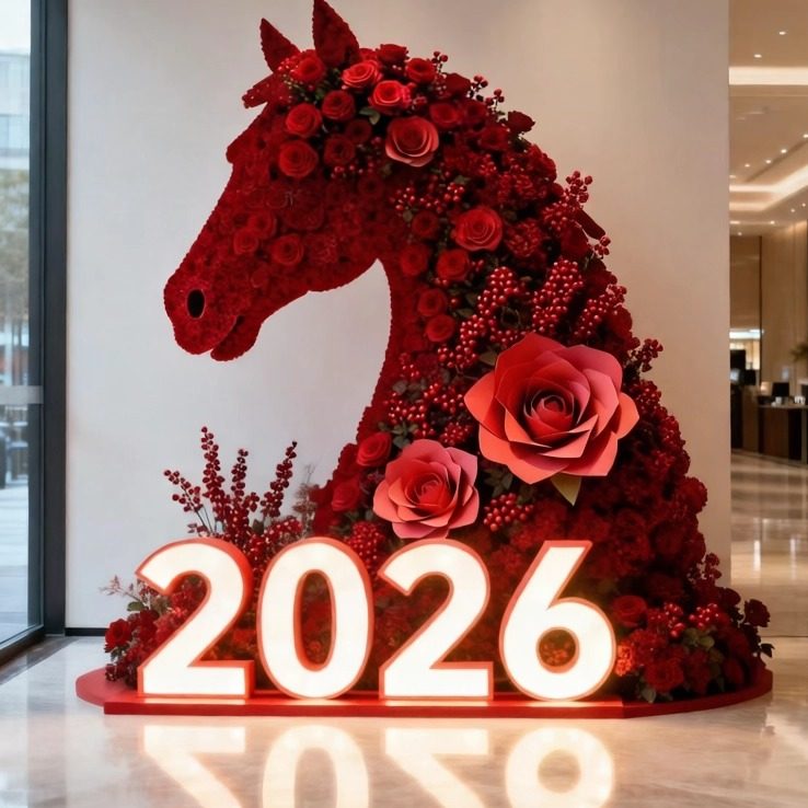 酒店春节布置马年花艺网红花墙仿真玫瑰瀑布景区公园创意拍照打卡,家居饰品,仿真花/假花,淘宝优惠券,粉丝福利购,淘宝优惠卷