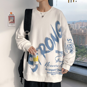 新款卫衣圆领港风男女款休闲卫衣XZ304B-W5576P33图片