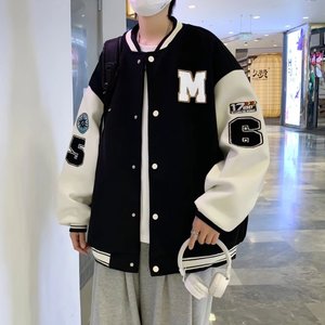 wassup candy棒球服外套男春秋季美式潮牌青少年高街痞帅休闲夹克图片