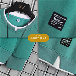 秋季新款男纯色休闲运动套头卫衣XZ304B-W5516P30图片
