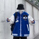 美式棒球服高街学院风痞帅字母情侣款日系夹克XZ302B-1-JK666P76，男装夹克，星座302B-1