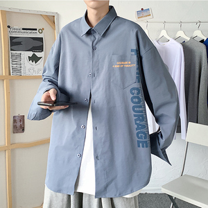 秋季新款帅气ins复古韩系宽松潮流休闲衬衫XZ304B-CS2004-P45图片