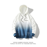 春季新款港风宽松学生拼接连帽渐变色休闲卫衣XZ304B-W5605P38，男装卫衣，星座302B-1