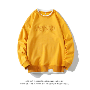 秋季新款港风宽松拼接时尚休闲卫衣XZ304B-W5512P30图片