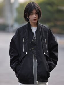 美式复古高街工装飞行员棒球服ins潮牌宽松夹克XZ302B-1-JK036P65图片