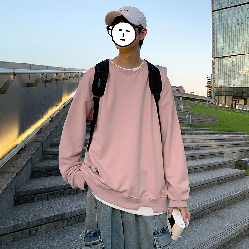 秋季新款港风宽松拼接时尚休闲卫衣XZ304B-W5520P30,男装卫衣,星座302B-1