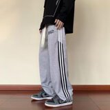 男士春秋季直筒阔腿宽松裤潮牌百搭休闲长裤XZ302-1-K928P35，男装休闲裤，星座302B-1