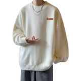 圆领毛衣男冬季加厚慵懒高级感潮牌宽松针织衫XZ302B-1-M607P45，男装针织衫/毛衣，星座302B-1