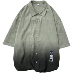 夏季复古韩系 短袖衬衣宽松潮流休闲衬衫XZ304B-CS1101-P40图片