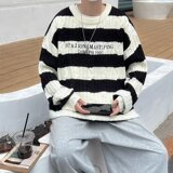 美式复古潮牌春秋内搭vintage针织衫破洞设计外套XZ304B-M158P50，男装针织衫/毛衣，星座302B-1
