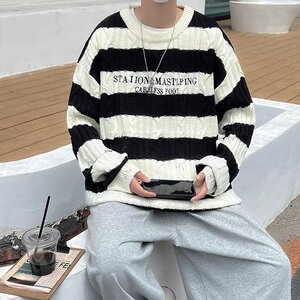美式复古潮牌春秋内搭vintage针织衫破洞设计外套XZ304B-M158P50图片