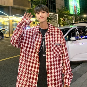 男生休闲毛呢休闲时尚舒适洋气衬衫领夹克XZ302B-1-JK23116P60图片