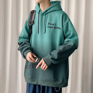 秋季新款港风男模宽松INS男装印花休闲卫衣XZ304B-W5627P40图片