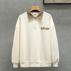 新款POLO衫灰墙挂拍华夫格休闲套头上衣XZ304B-W3317P39图片