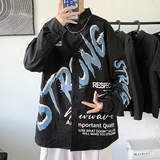 秋季新款时尚ins复古韩系宽松潮流休闲衬衫XZ304B-CS2003-P45，男装衬衫，星座302B-1