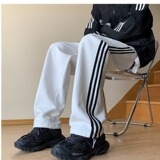 男款秋季三条杠校服裤子美式潮牌宽松运动裤XZ302B-1-K846P38，男装休闲裤，星座302B-1
