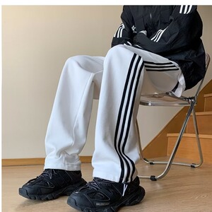 男款秋季三条杠校服裤子美式潮牌宽松运动裤XZ302B-1-K846P38图片