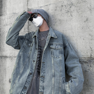 秋冬男生时尚舒适潮流休闲牛仔夹克XZ302B-1-JK610P65图片