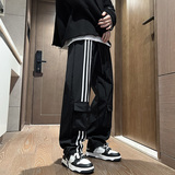 秋季男士工装宽松直筒潮流潮牌运动休闲裤XZ302B-1-K23320P50，男装休闲裤，星座302B-1