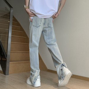 秋冬男士宽松直筒潮牌休闲牛仔裤XZ302B-1-K35P55图片