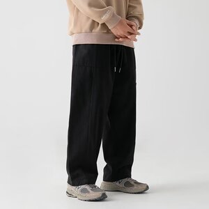 日系工装裤宽松直筒休闲长裤简约设计感百搭裤子XZ302-1-K3005P38