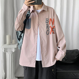秋季新款帅气ins复古韩系宽松潮流休闲衬衫XZ304B-CS2008P45，男装衬衫，星座302B-1