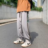 日系复古工装宽松ins潮牌百搭阔腿抽绳哈伦休闲裤XZ304B-K338P45，男装休闲裤，星座302B-1