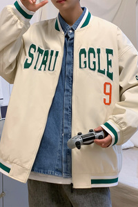 秋款棒球服外套牌潮流字母刺绣情侣学生夹克XZ304B-JK22103-P70图片